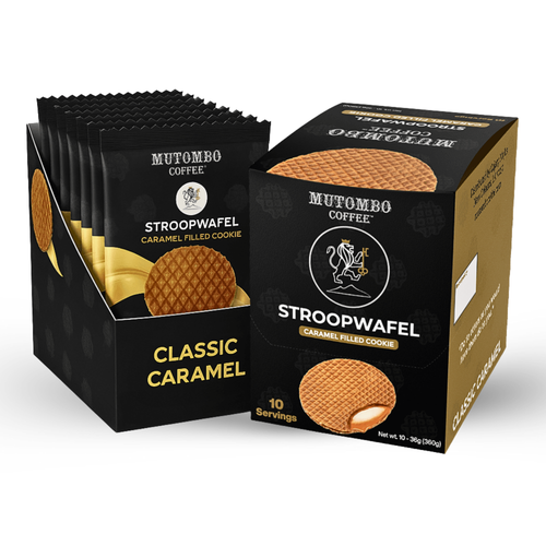 Mutombo Coffee Caramel Stroopwafel 10 Count Pack
